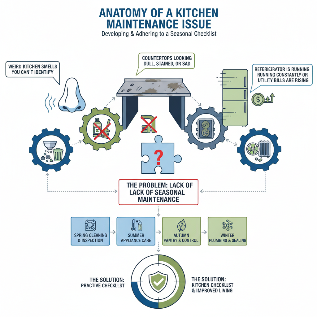 A Pro's Guide to Your Seasonal Kitchen Maintenance Checklist (Troubleshooting & Fixes) visual diagram