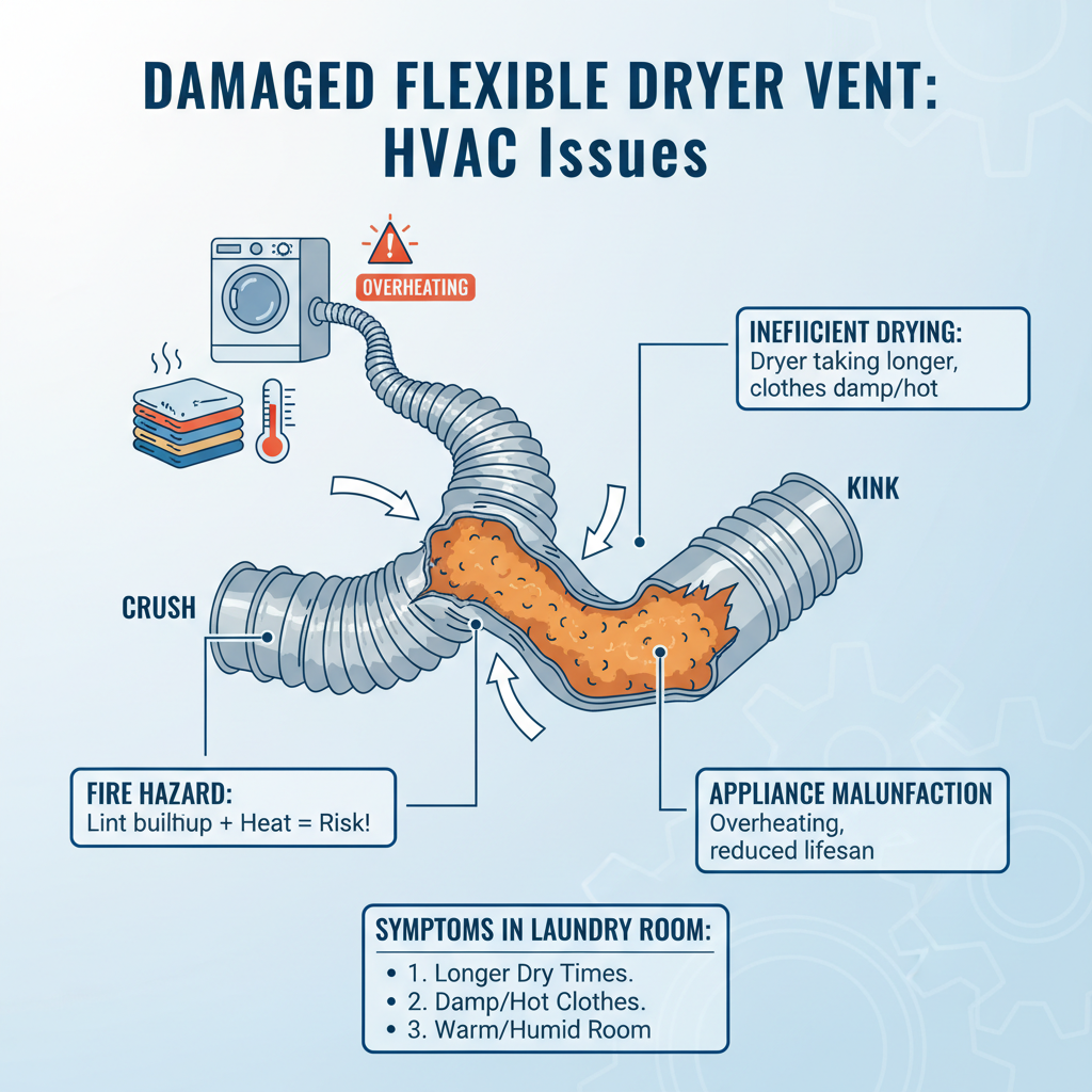 Damaged Dryer Vent Hose Troubleshooting & Fixes (From a 25-Year Vet) visual diagram