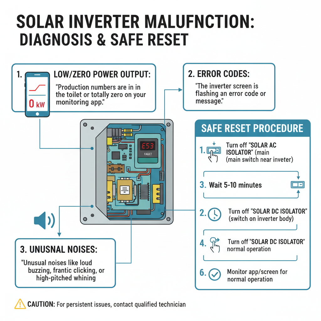 How to Reset a Solar Inverter (Troubleshooting & Fixes from a 25-Year Vet) visual diagram