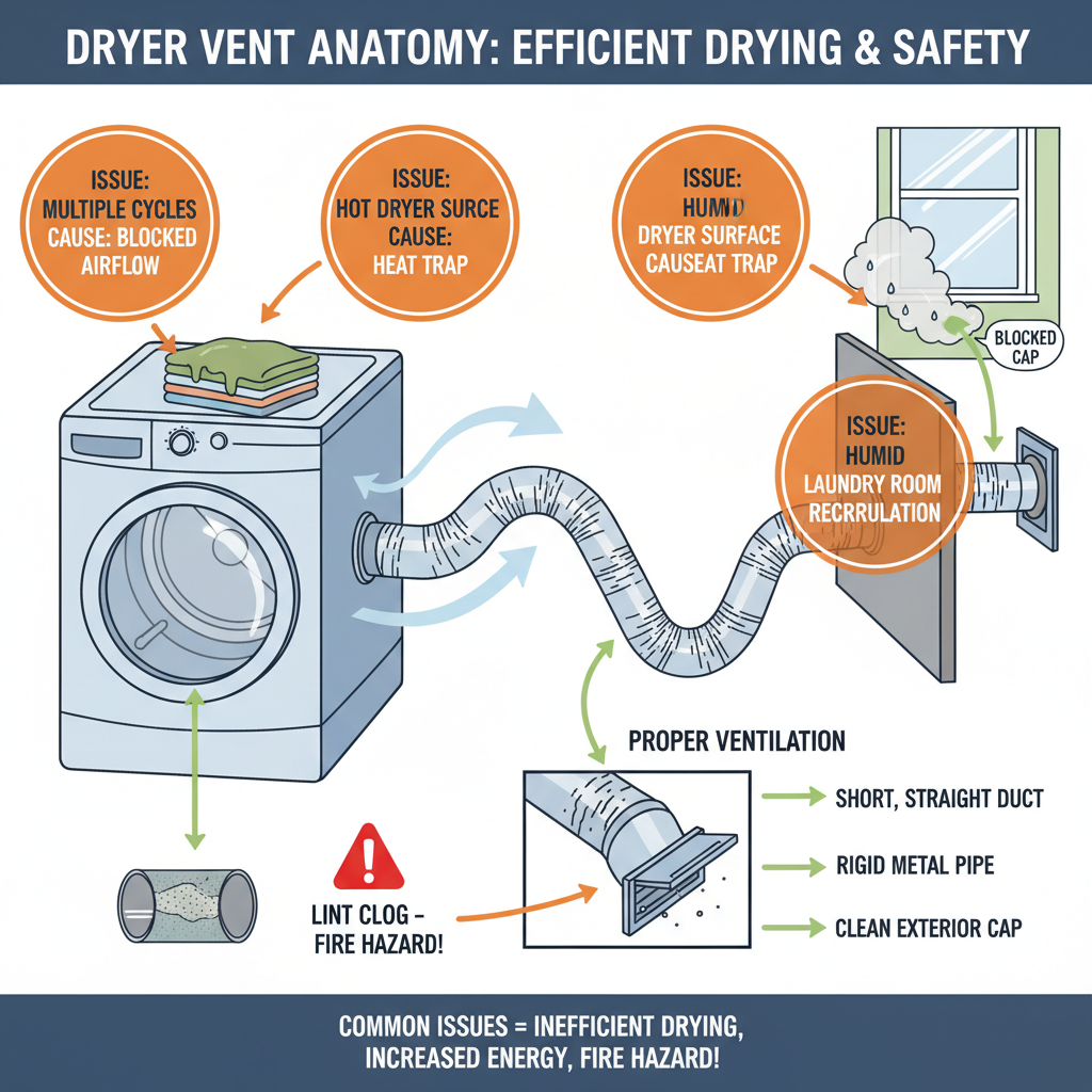 How to Check if Your Dryer Vent is Properly Ventilated: Troubleshooting & Fixes (2024 Guide) visual diagram