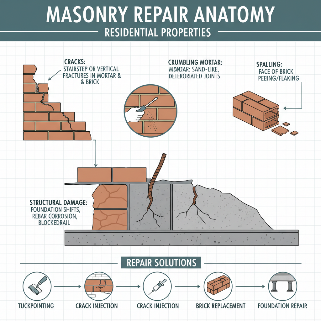 Masonry Problems on Your House? (Troubleshooting & Fixes) visual diagram