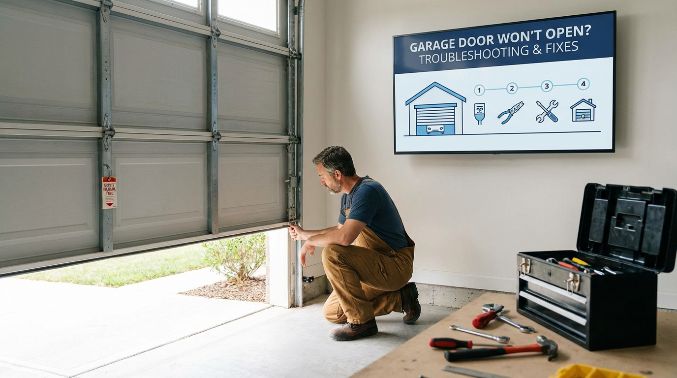 Garage Door Won't Open (Troubleshooting & Fixes)
