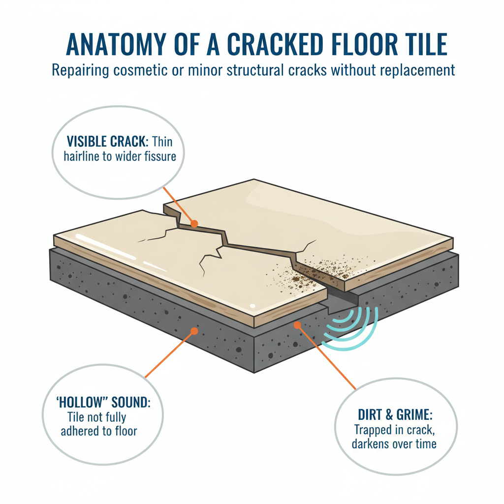 Cracked Floor Tile (Troubleshooting & Fixes) visual diagram