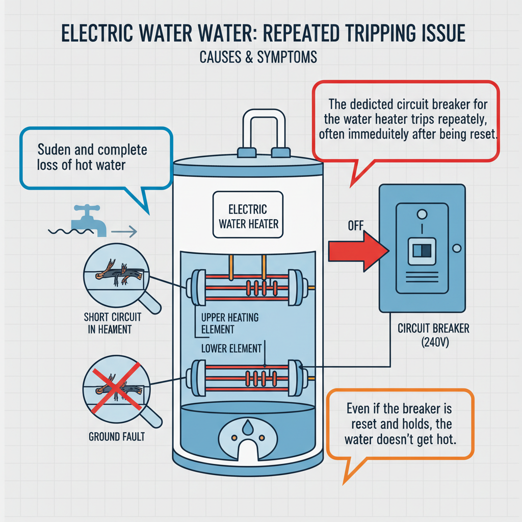 Why Your Electric Water Heater Keeps Tripping the Breaker (Troubleshooting & Fixes from a 25-Year Vet) visual diagram