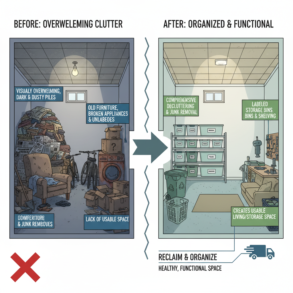 That Cluttered Basement Disaster: A Veteran's Guide to Taking It Back (Troubleshooting & Fixes) visual diagram