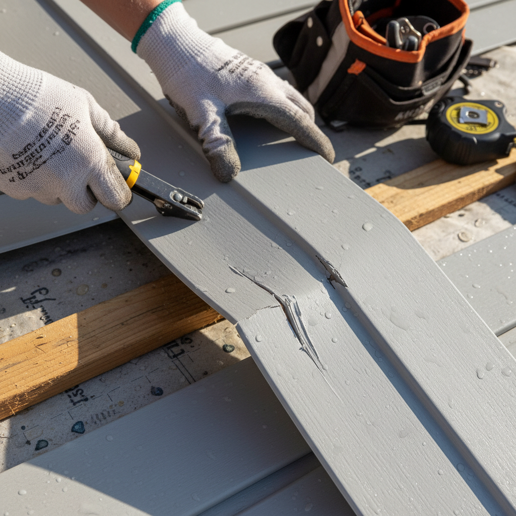 Siding damage due to external impacts like trees or accidents, leading to visible defects and potential structural or moisture issues. Troubleshooting & Fixes professional repair detail
