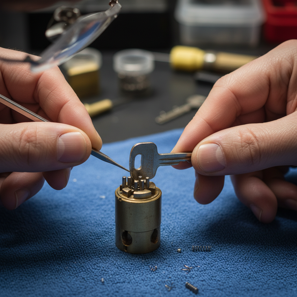 Key will not insert fully into the lock cylinder or it inserts but struggles to turn, preventing the lock from engaging or disengaging. Troubleshooting & Fixes (2024 Guide) professional repair detail