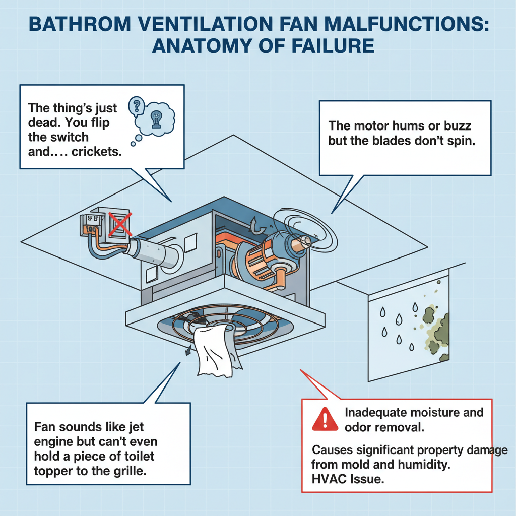 Bathroom Fan on the Fritz? (Troubleshooting & Fixes from a 25-Year Vet) visual diagram