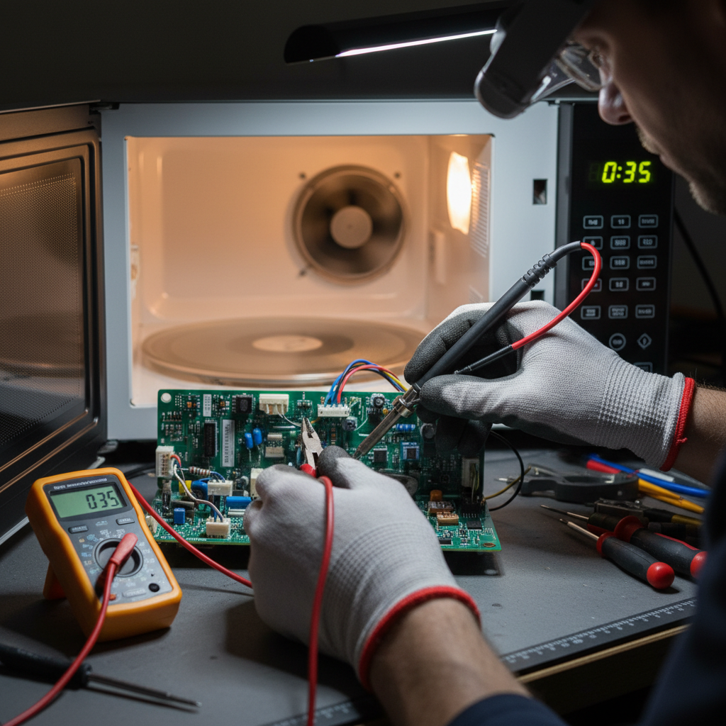 Microwave Runs But Won't Heat (Troubleshooting & Fixes) professional repair detail