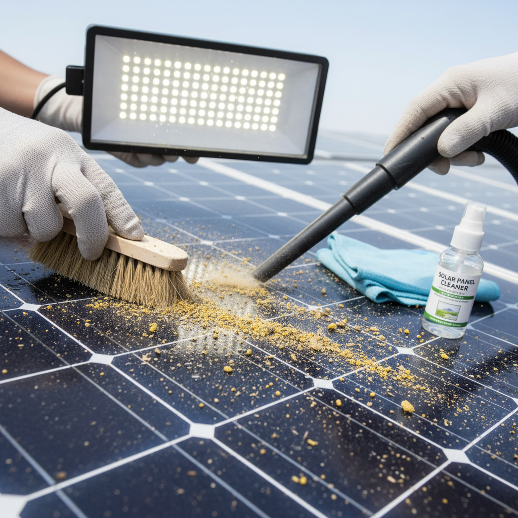 Reduced solar panel efficiency due to accumulation of dirt, dust, pollen, debris, and environmental pollutants. Troubleshooting & Fixes (2024 Guide) professional repair detail