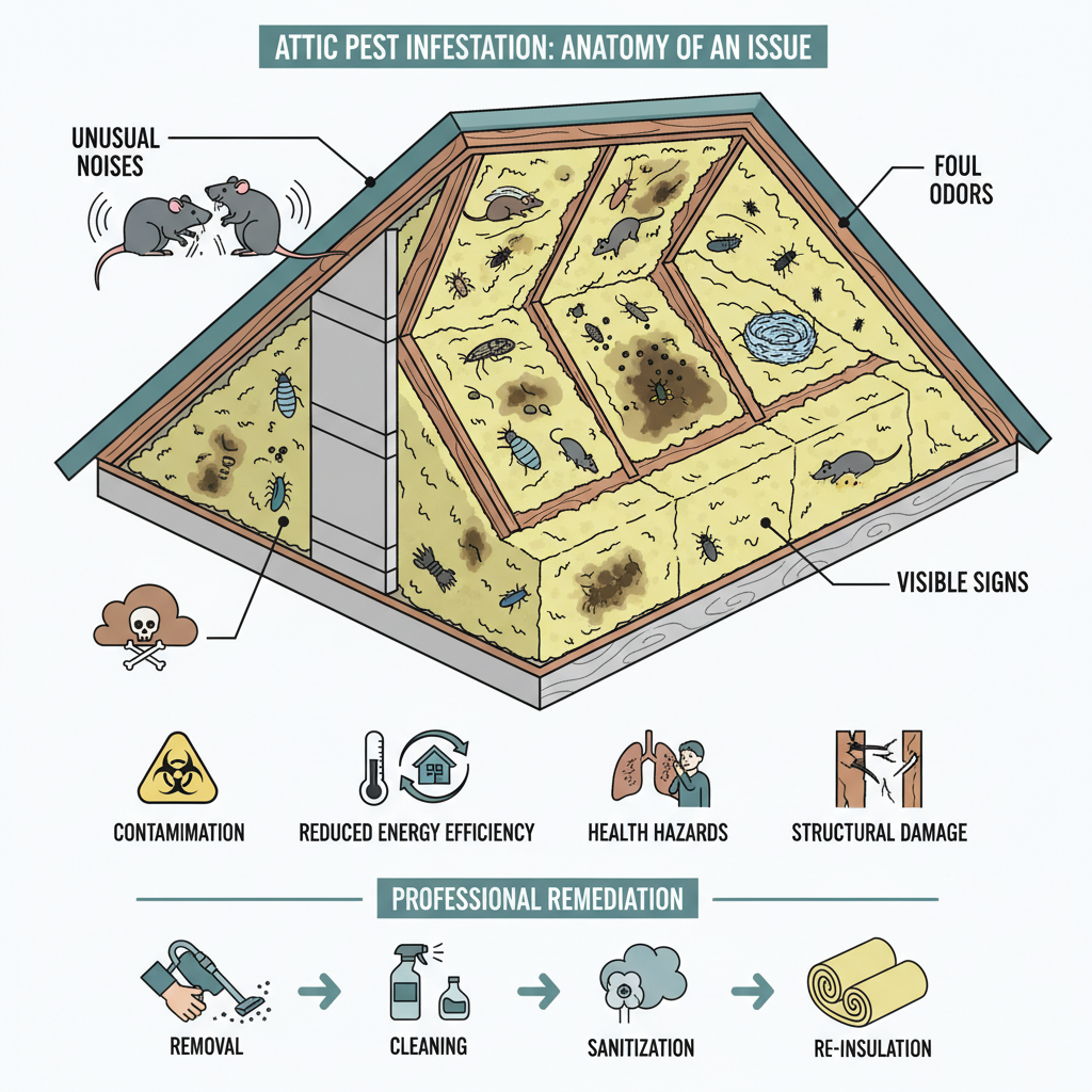Pest Infestations in Attic Insulation (Troubleshooting & Fixes from a guy who’s seen it all) visual diagram
