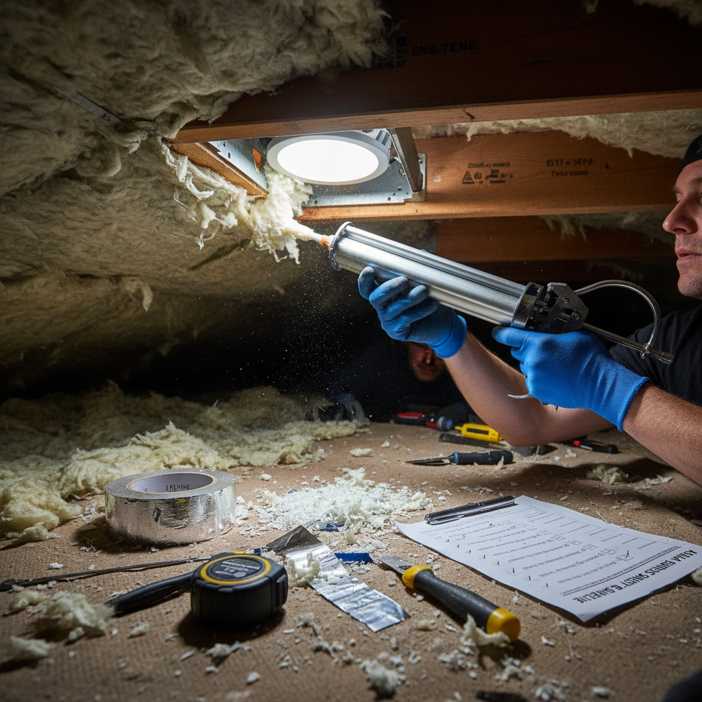 Attic Air Sealing Before You Insulate: A Pro's Guide to Doing It Right (Troubleshooting & Fixes) professional repair detail