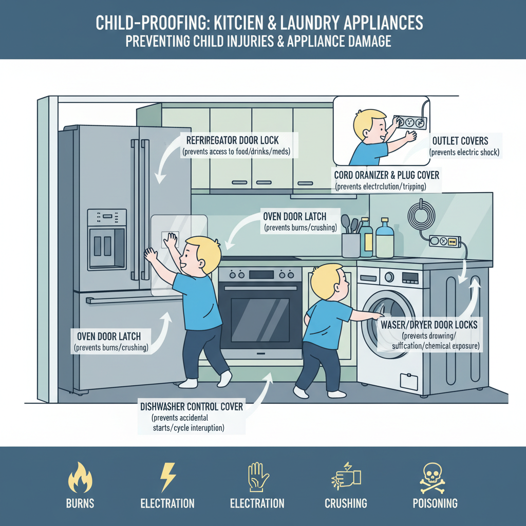 Child-Proofing Kitchen & Laundry Room Appliances: Troubleshooting & Fixes visual diagram