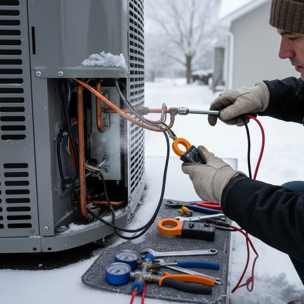 Heat Pump Not Heating in Winter? Troubleshooting & Fixes (From a 25-Year Vet) professional repair detail
