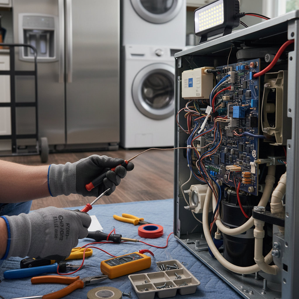 Moving Appliances Without Breaking Them (Or Your Back) professional repair detail