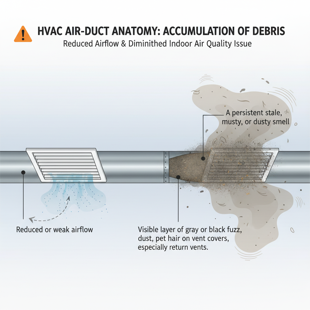 Fuzzy HVAC Vents? Here's How to Deal With That Nasty Buildup (Troubleshooting & Fixes) visual diagram