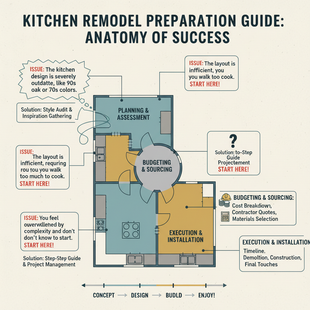 A Real-Talk Guide to Prepping for a Kitchen Remodel (From a Guy Who's Seen It All) visual diagram