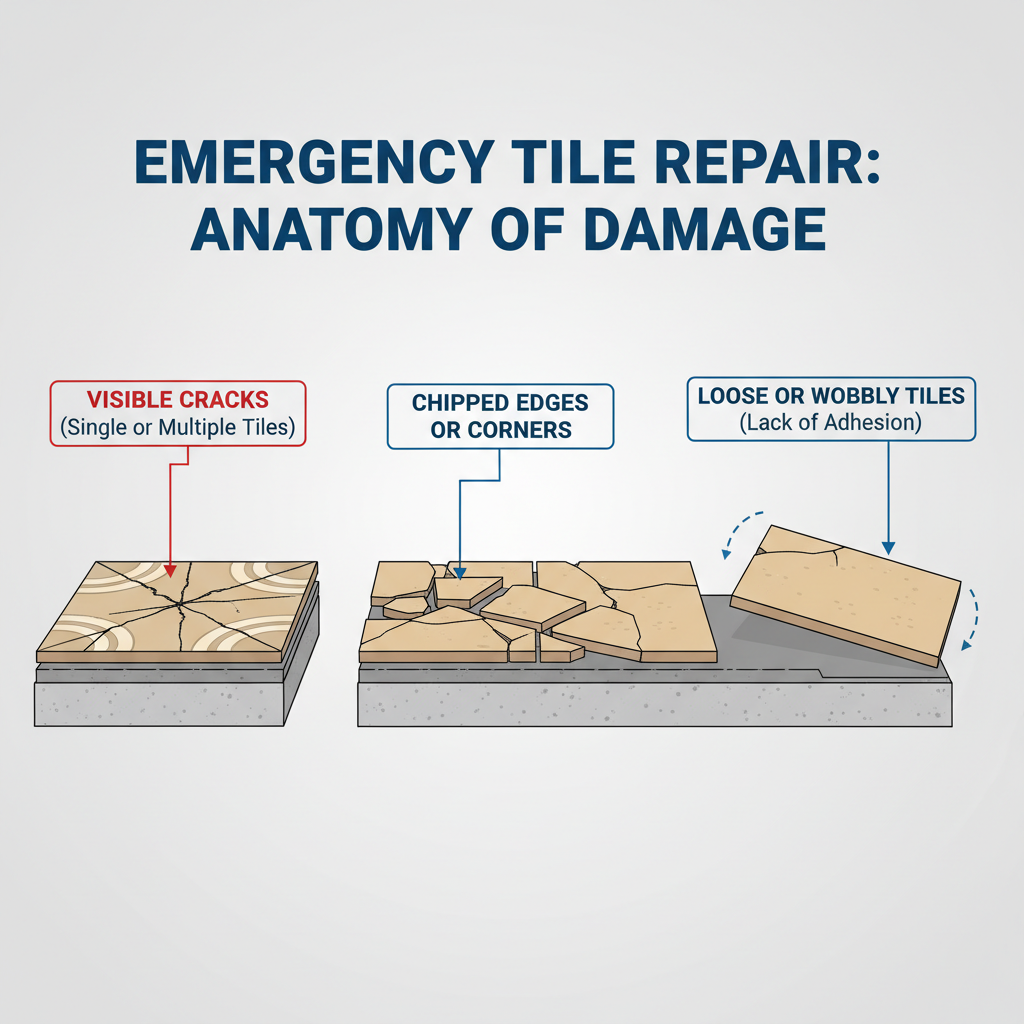 Emergency Tile Repair: Addressing Unexpectedly Broken or Cracked Tiles Troubleshooting & Fixes (2024 Guide) visual diagram