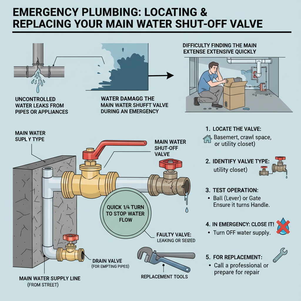 Main Water Shut-Off Valve Problems (Troubleshooting & Fixes) visual diagram