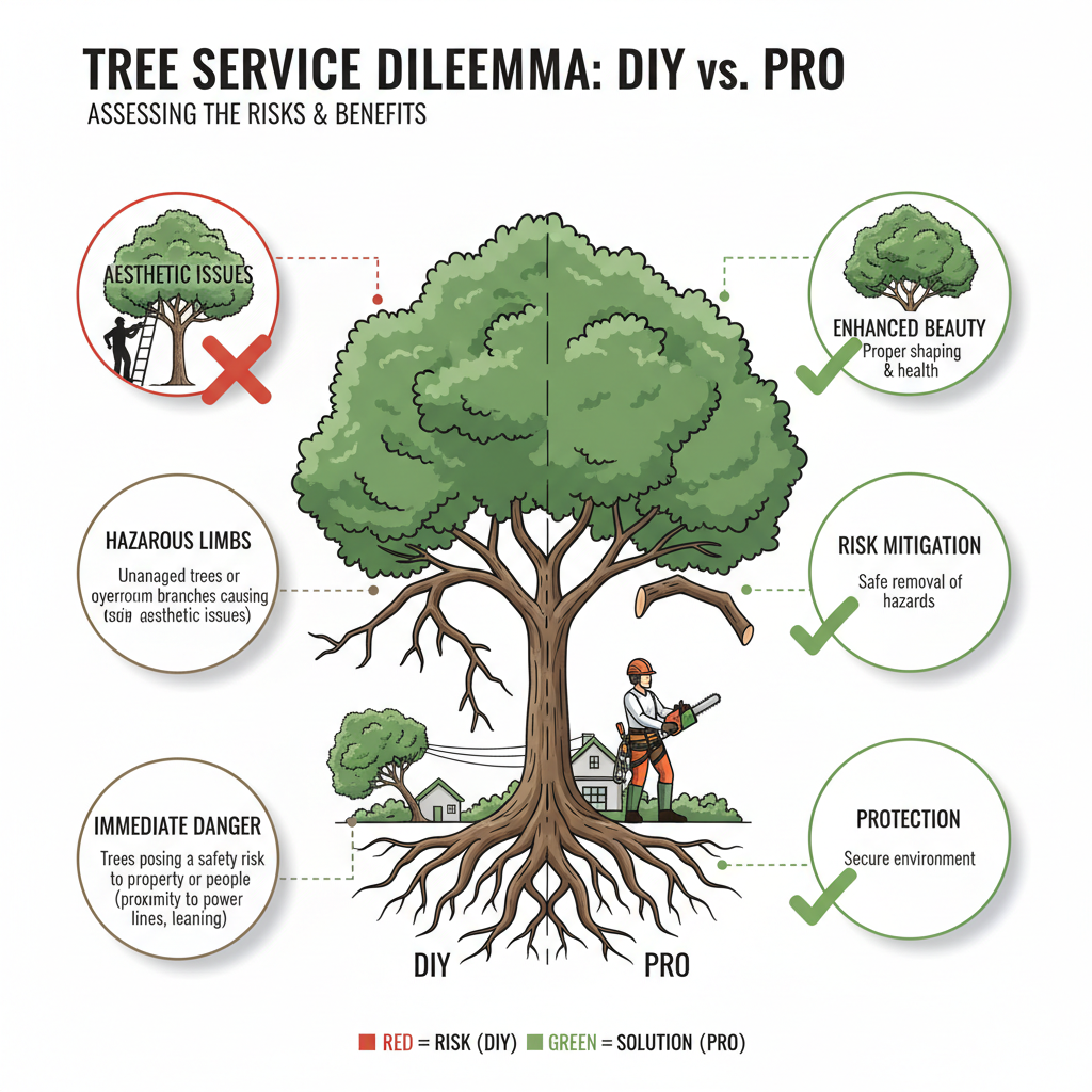 Deciding on DIY Tree Work vs. Hiring a Pro (My Two Cents) visual diagram