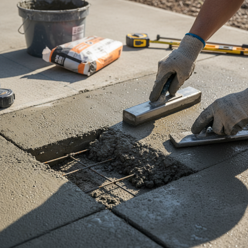 Planning and executing a new concrete driveway project, including understanding material durability, design considerations, and cost implications. Troubleshooting & Fixes professional repair detail