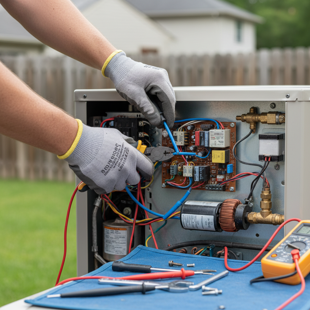 HVAC system short cycling (heat pump or AC unit starts and stops frequently, running for less than 15-20 minutes at a time) Troubleshooting & Fixes professional repair detail