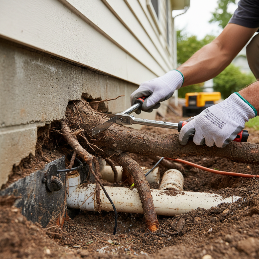Tree Roots Wrecking Your House? (Troubleshooting & Fixes) professional repair detail