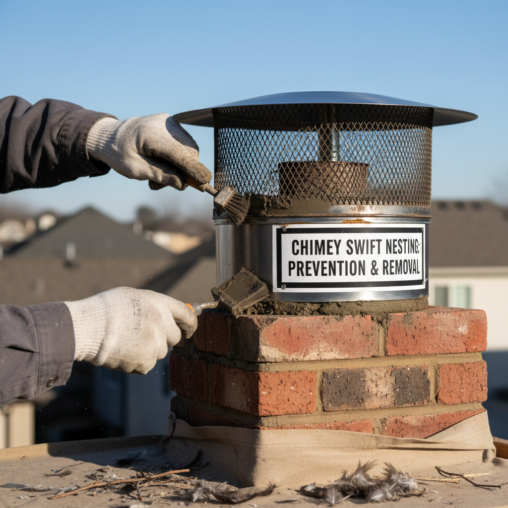Chimney Swift Nesting: Prevention and Removal of Birds in Chimneys (Troubleshooting & Fixes) professional repair detail