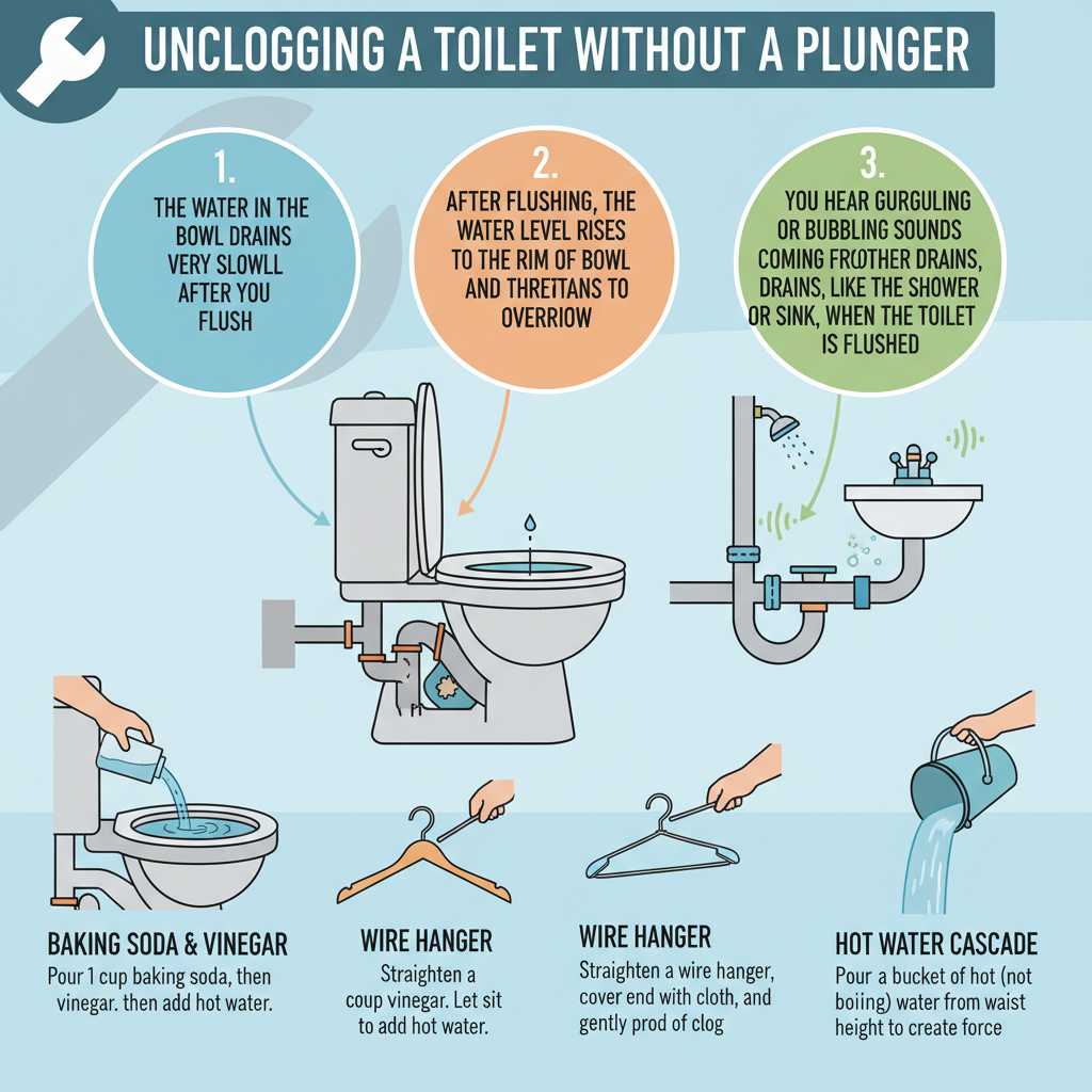 Unclogging a Toilet Without a Plunger (Troubleshooting & Fixes from the Field) visual diagram