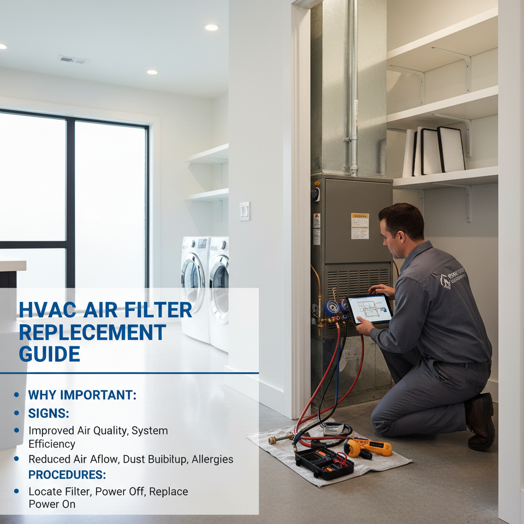 How to replace an HVAC air filter, including why it's important, signs it needs changing, and proper replacement procedures. Troubleshooting & Fixes