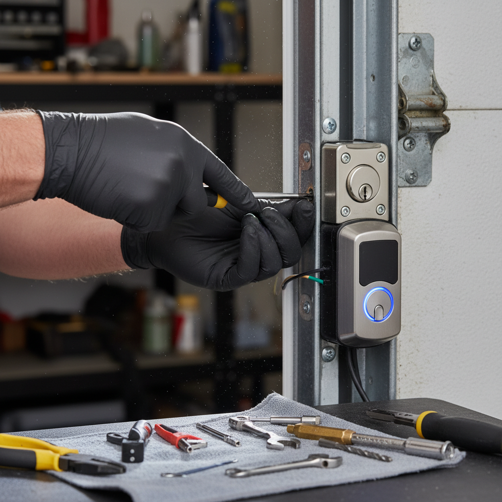 Improving Garage Door Security Beyond Standard Remote/Keypad Access to Deter and Prevent Unauthorized Entry and Break-ins. Troubleshooting & Fixes (2024 Guide) professional repair detail
