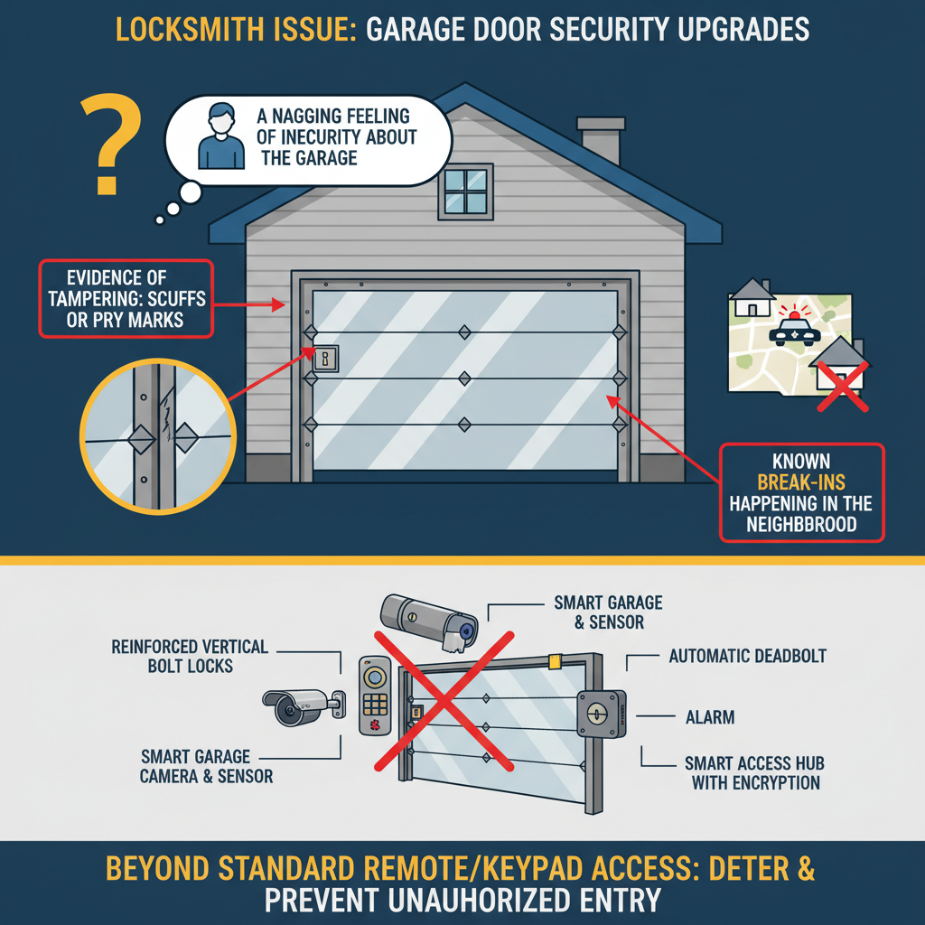 Improving Garage Door Security Beyond Standard Remote/Keypad Access to Deter and Prevent Unauthorized Entry and Break-ins. Troubleshooting & Fixes (2024 Guide) visual diagram