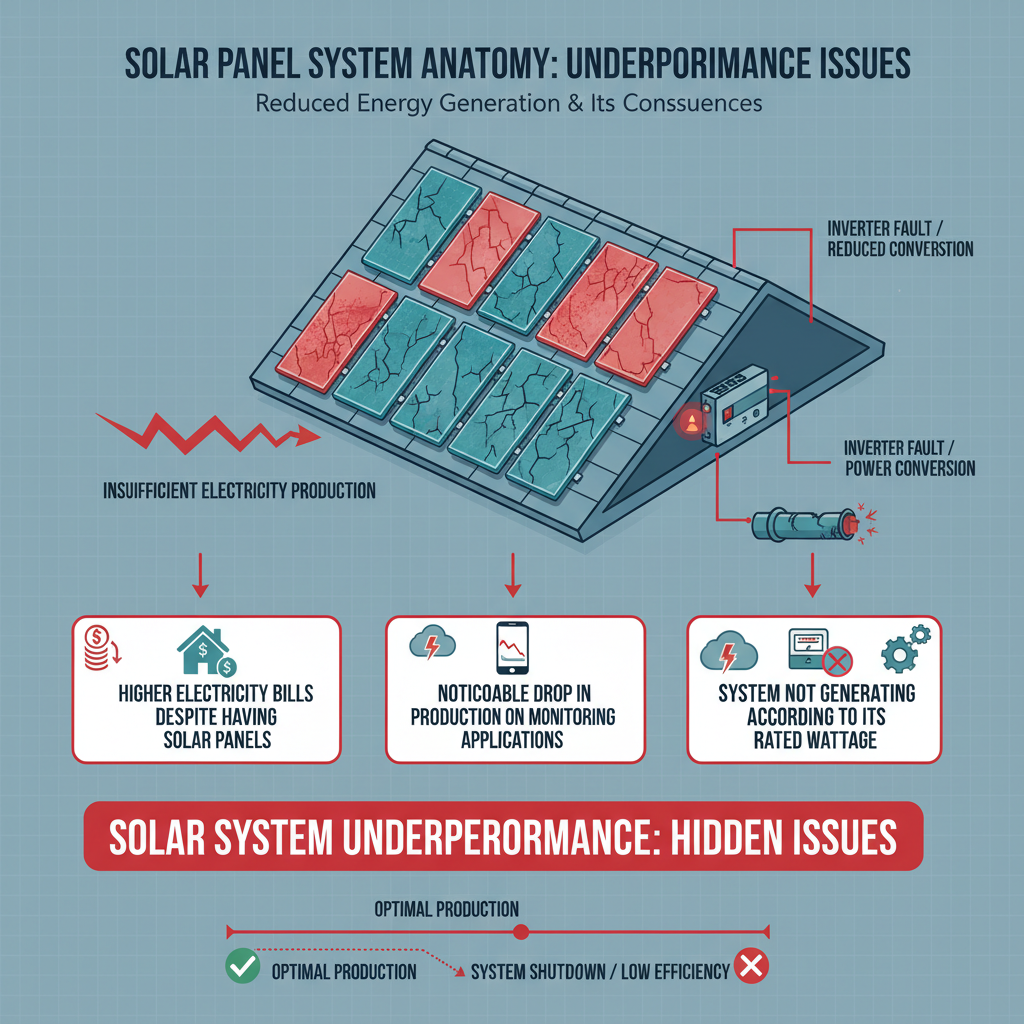 Solar Panel System Not Producing Enough Power (Troubleshooting & Fixes) visual diagram