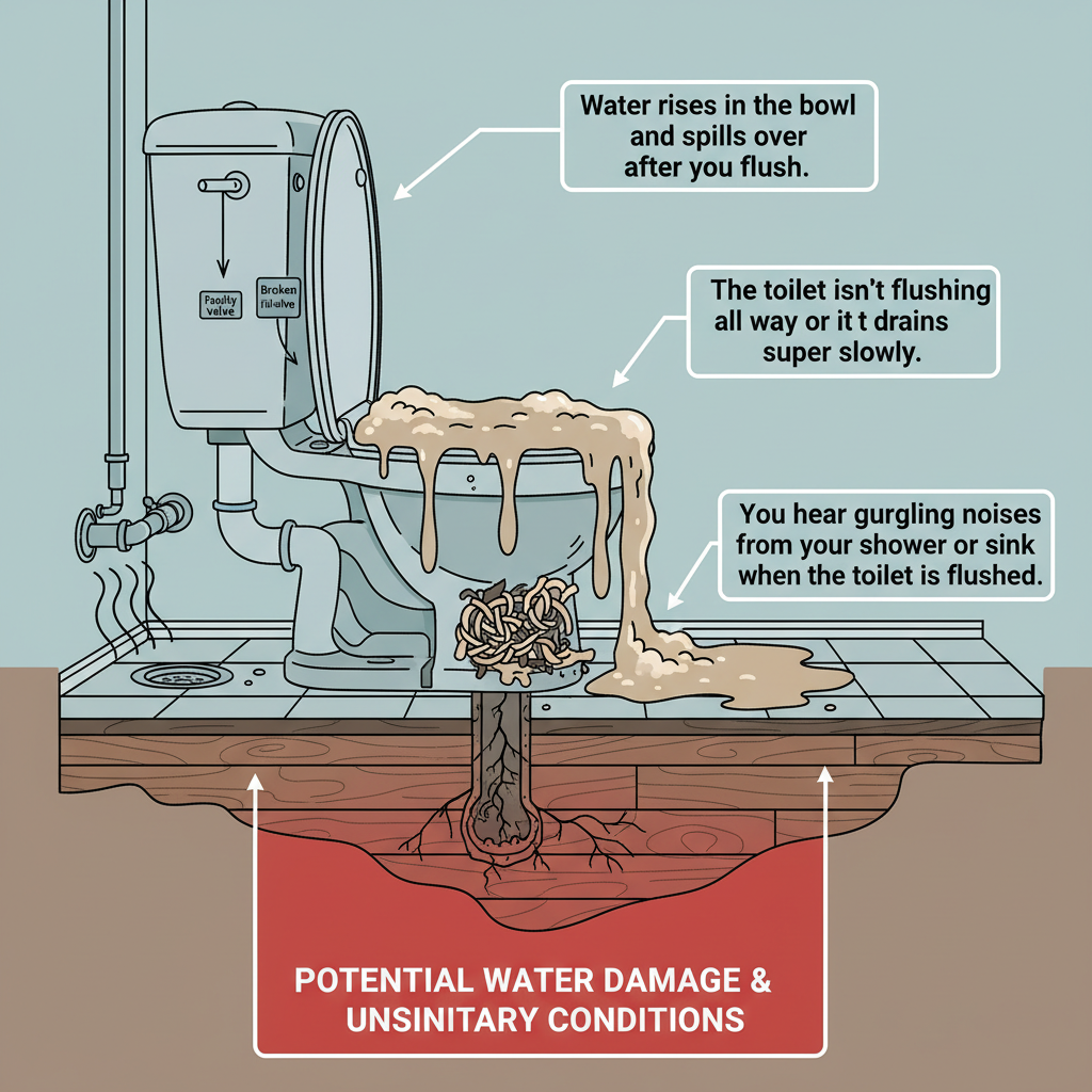 Toilet Overflowing Like a Geyser? (Troubleshooting & Fixes from a Guy Who's Seen It All) visual diagram