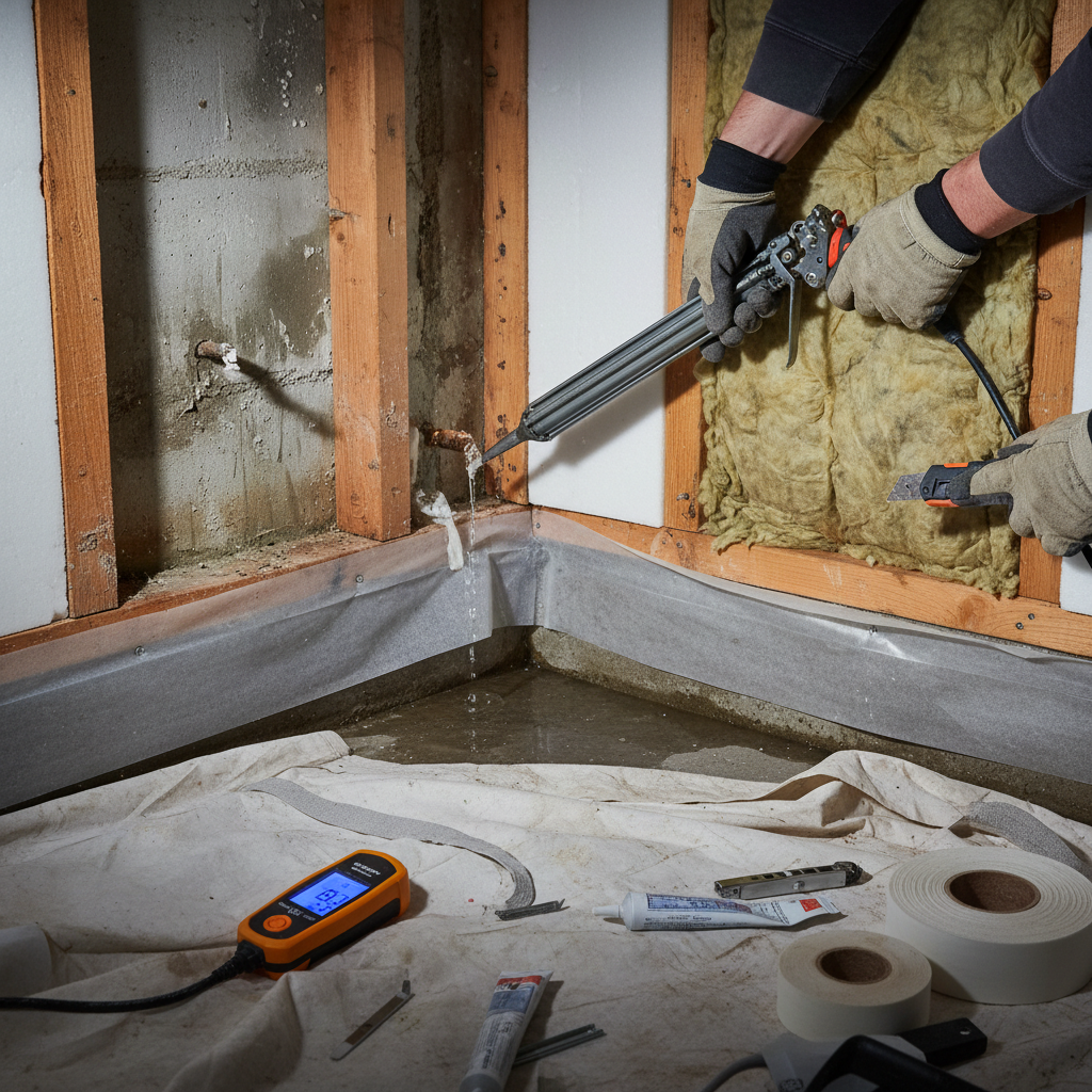 Why Your Basement is a Cold, Damp Mess (Troubleshooting & Fixes) professional repair detail
