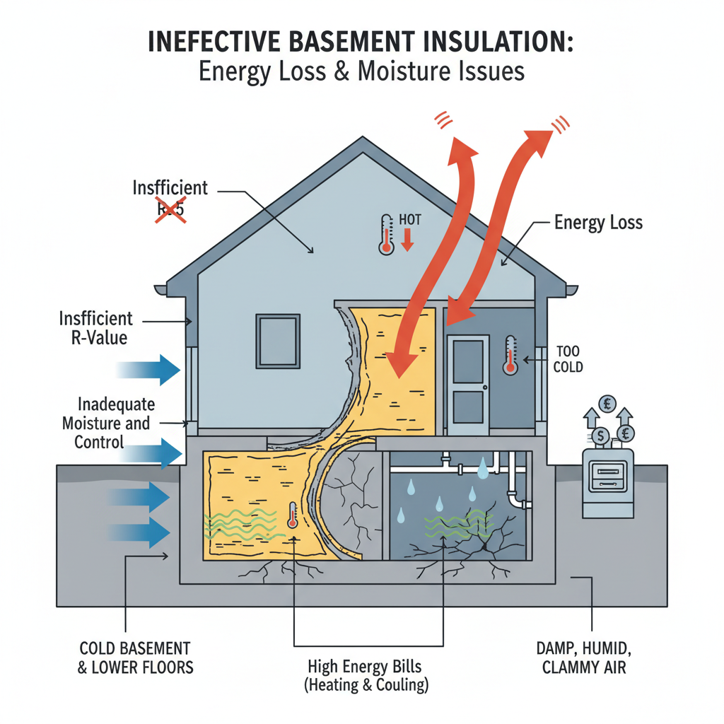 Why Your Basement is a Cold, Damp Mess (Troubleshooting & Fixes) visual diagram