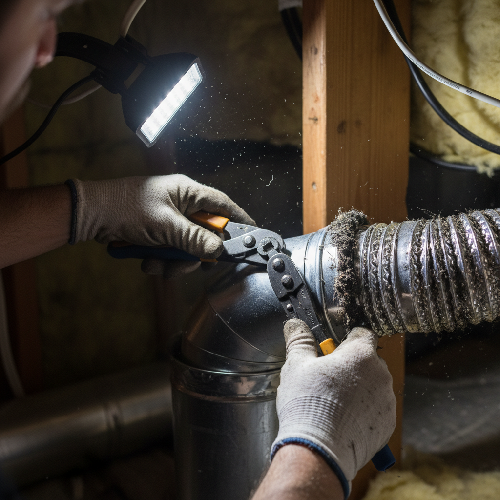 Inefficient Dryer Operation & Associated Hazards from Restricted Airflow (Troubleshooting & Fixes) professional repair detail