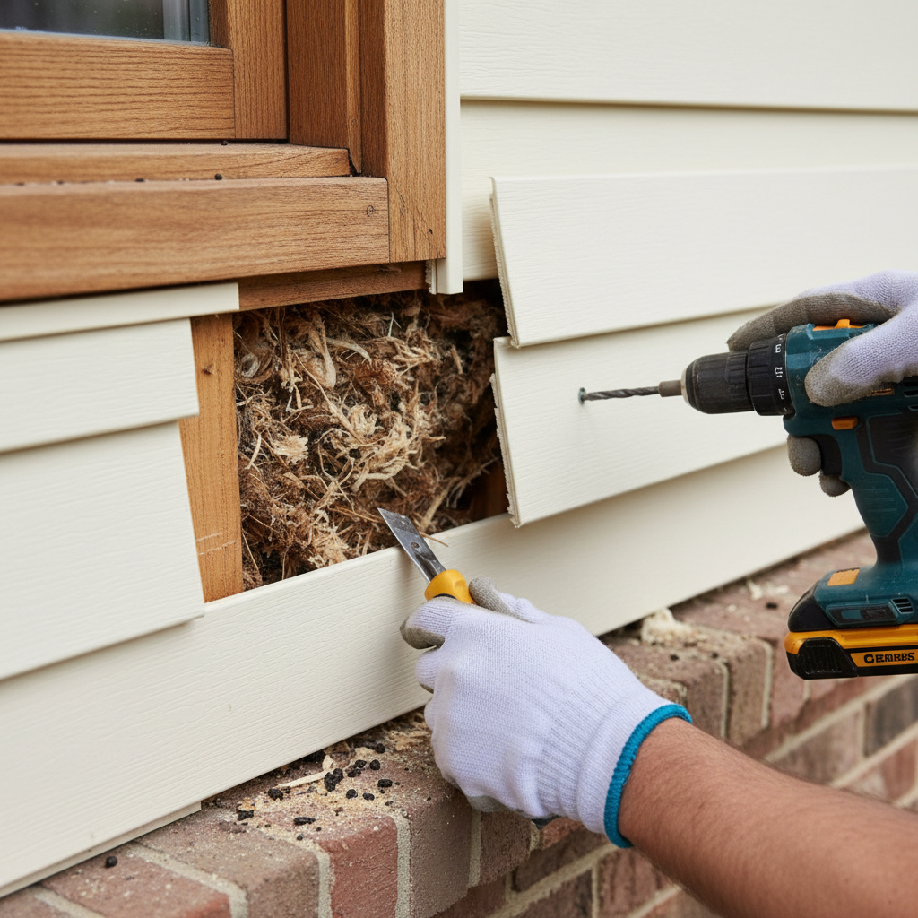 Pests Under Siding: Troubleshooting & Fixes from a 25-Year Vet professional repair detail