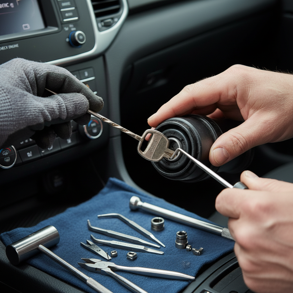 Key Stuck In Car Ignition Troubleshooting & Fixes (2024 Guide) professional repair detail