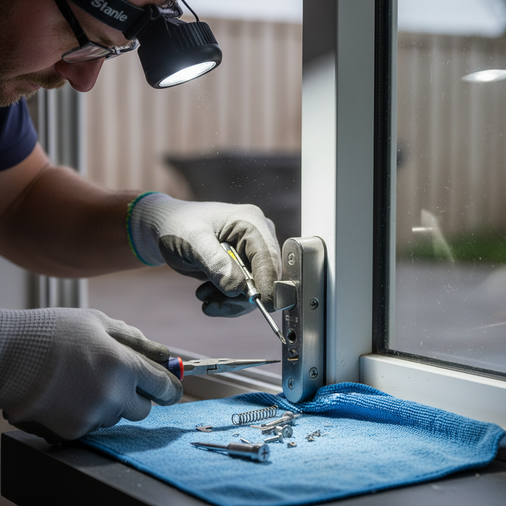 Sliding Patio Door Lock Troubleshooting & Fixes (2024 Guide by a Pro) professional repair detail
