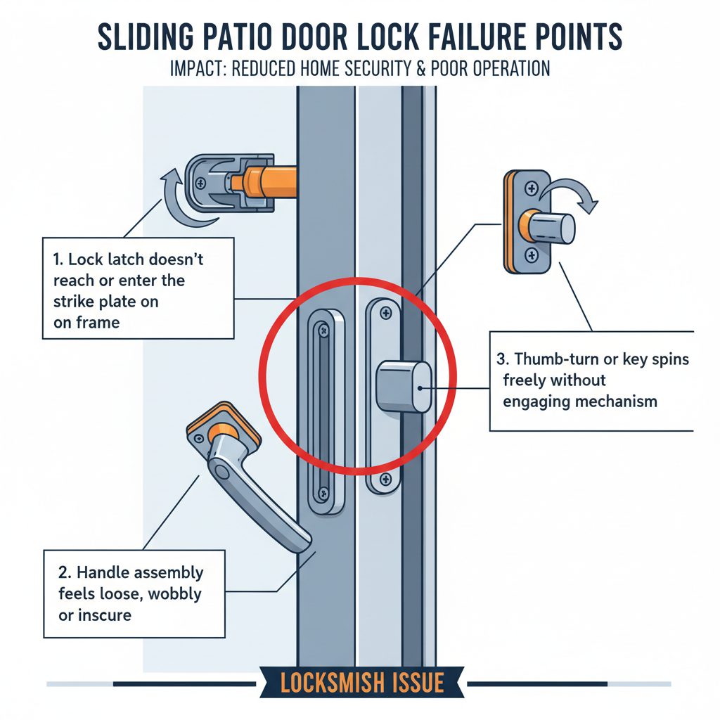 Sliding Patio Door Lock Troubleshooting & Fixes (2024 Guide by a Pro) visual diagram