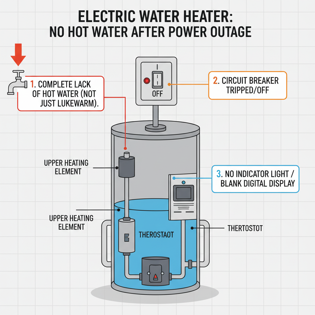 Electric Water Heater Not Producing Hot Water After a Power Outage Troubleshooting & Fixes (2024 Guide) visual diagram