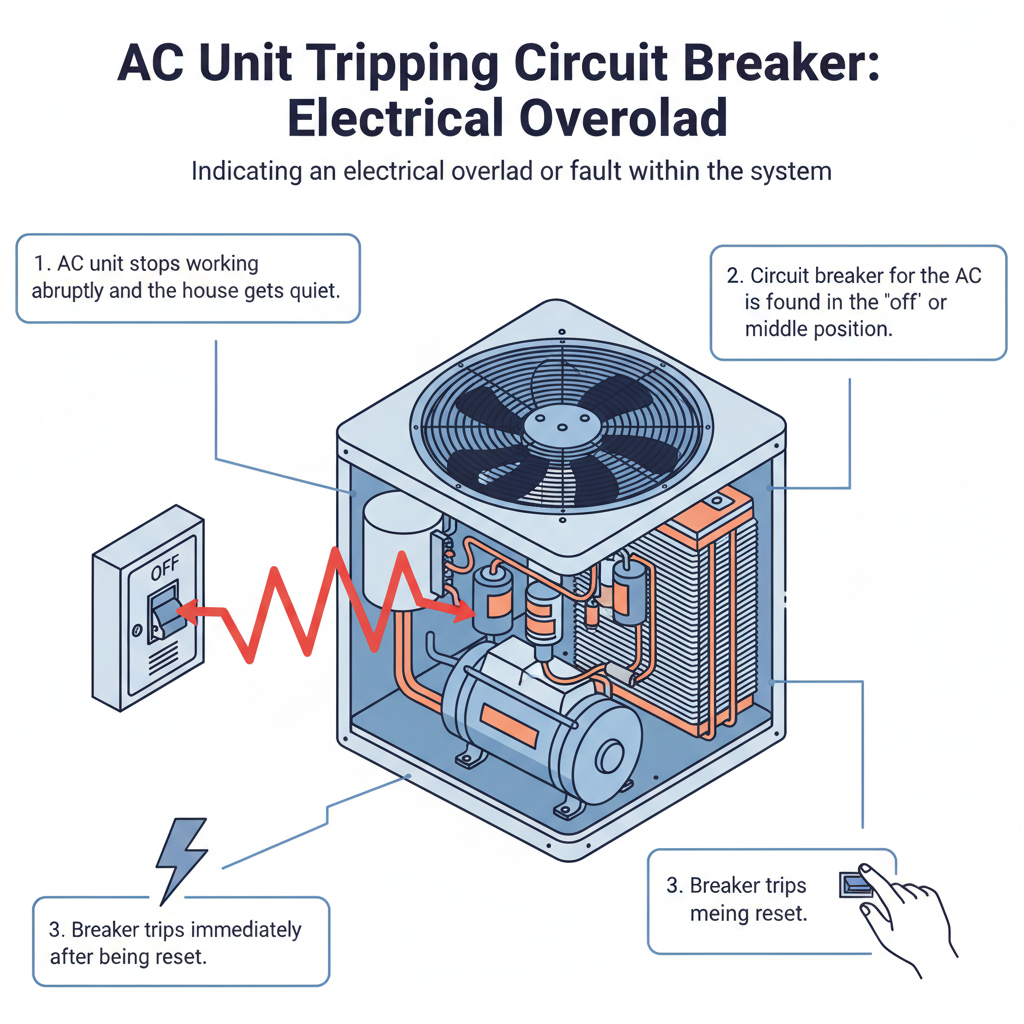 AC Unit Repeatedly Trips the Circuit Breaker: Troubleshooting & Fixes (2024 Guide) visual diagram
