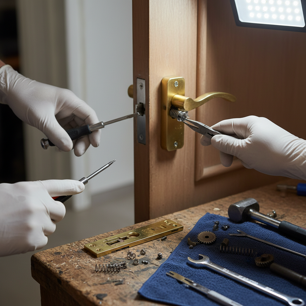 Door Latches but Won't Lock (Troubleshooting & Fixes) professional repair detail