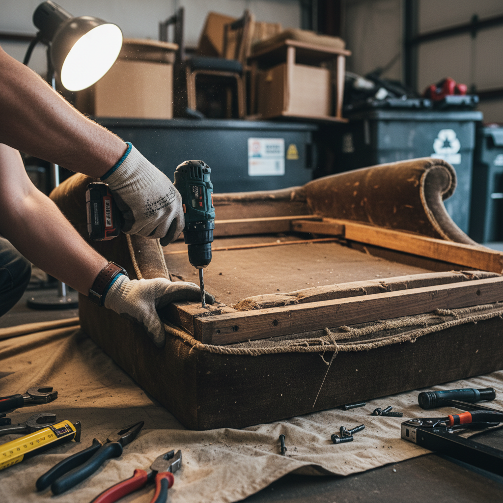 Getting Rid of Old Bulky Furniture (Troubleshooting & Fixes) professional repair detail