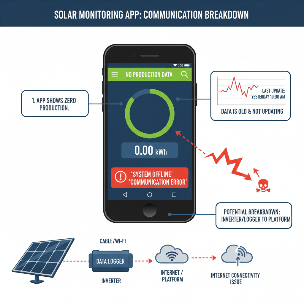 Solar Monitoring App Not Working: Troubleshooting Communication Errors (2024 Guide) visual diagram