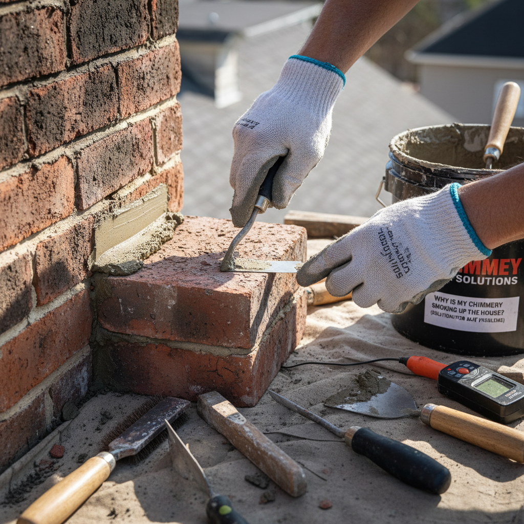 Why is my chimney smoking up the house? (Troubleshooting & Fixes) professional repair detail