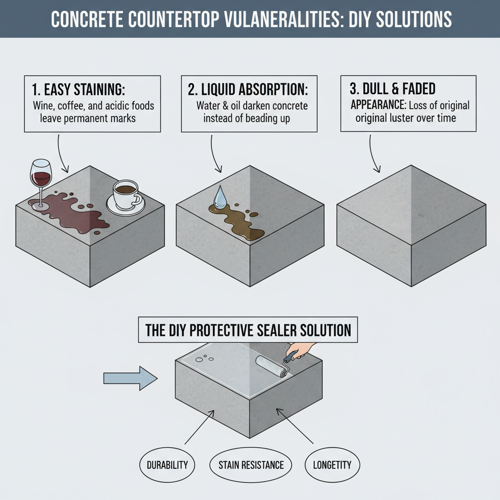 Sealing Porous Concrete Countertops (Troubleshooting & Fixes) visual diagram