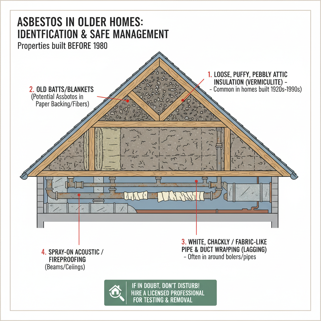 Asbestos Insulation: Spotting It and What to Do (A Vet's Guide) visual diagram