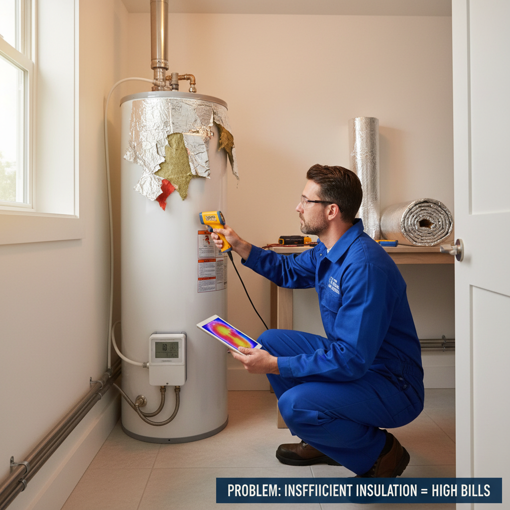 Inefficient water heater operation due to insufficient insulation, leading to higher energy consumption and increased utility bills. Troubleshooting & Fixes (2024 Guide)